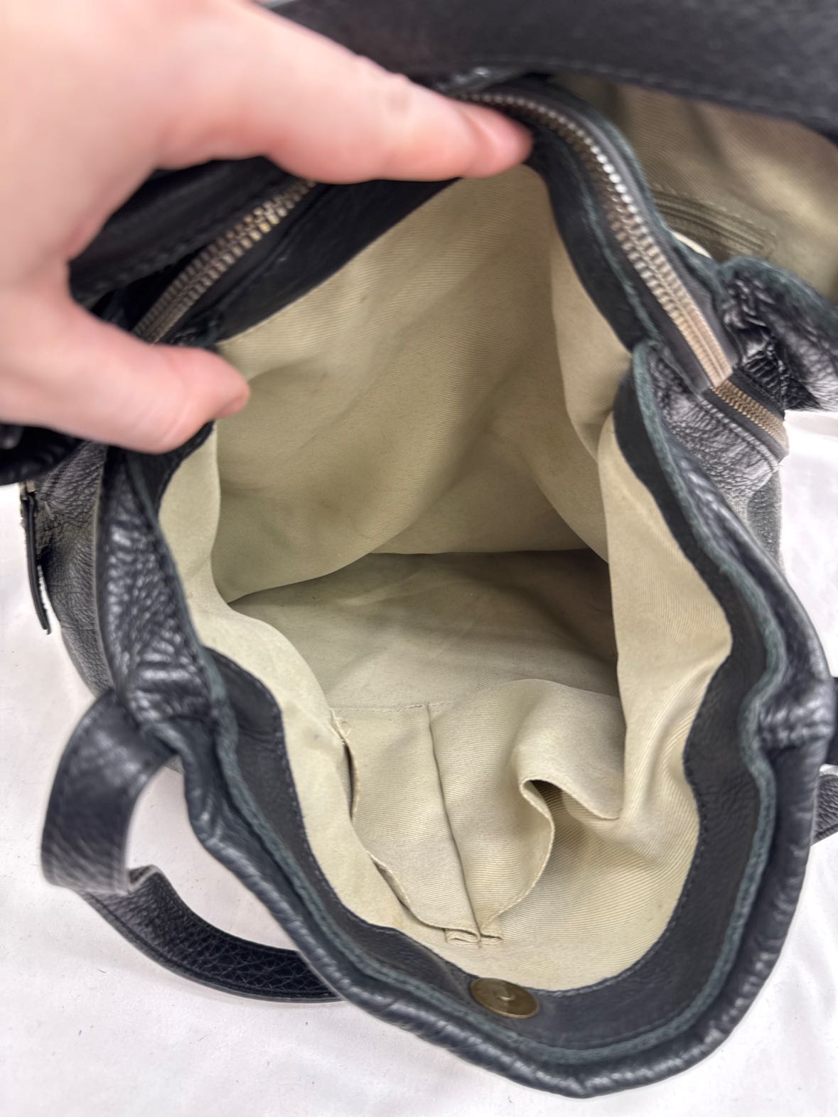 American Leather Co Black Purse Bag