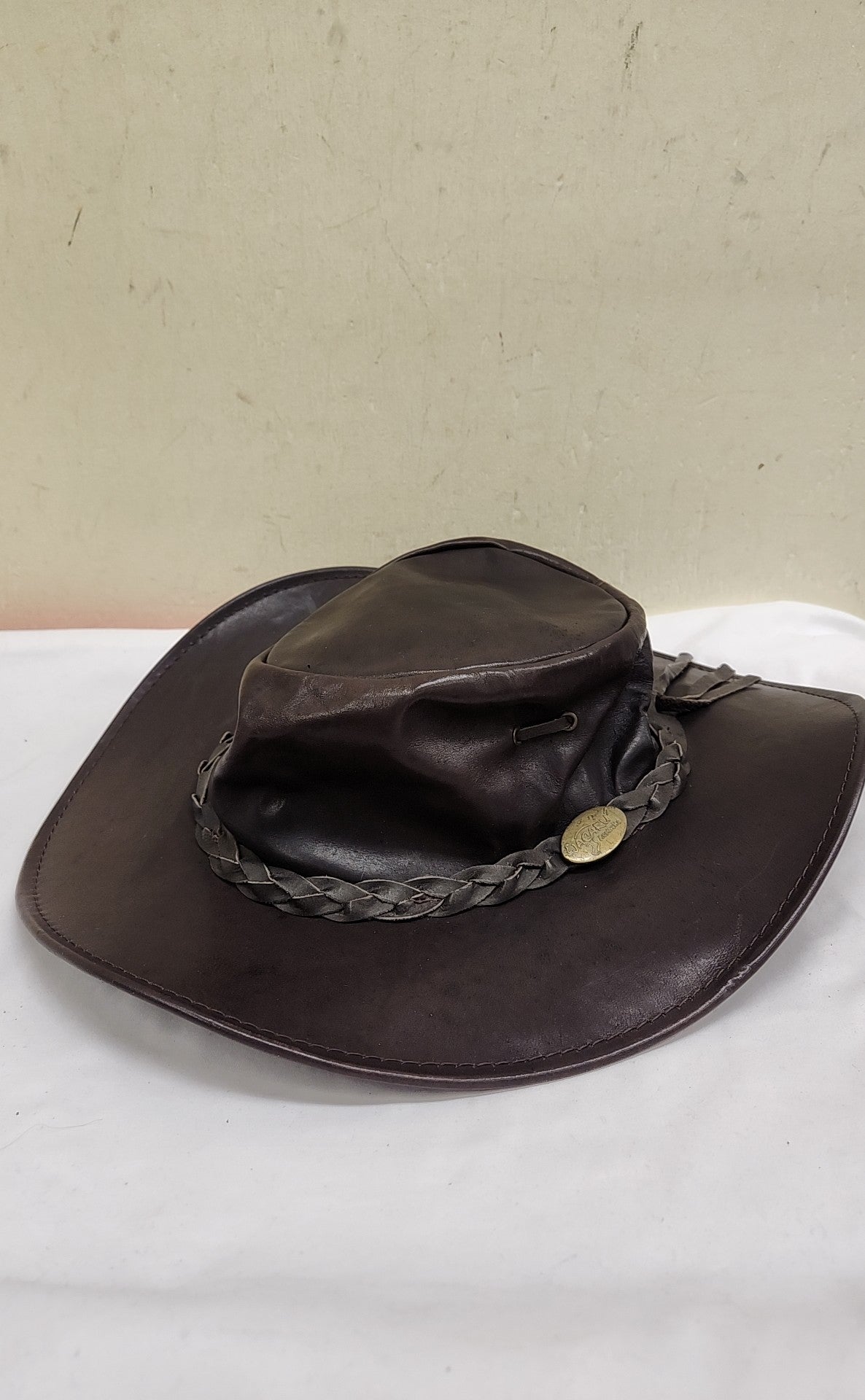 VTG Jacaru Australia Size M/L Brown Leather Hat