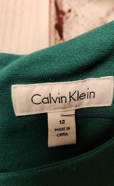 Calvin Klein Women's Size 12 Green Dress