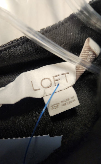 Loft Women's Size XS Petite Black Long Sleeve Top
