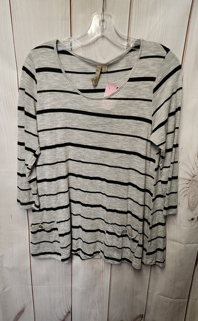 Comfy Women's Size XS Gray 3/4 Sleeve Top