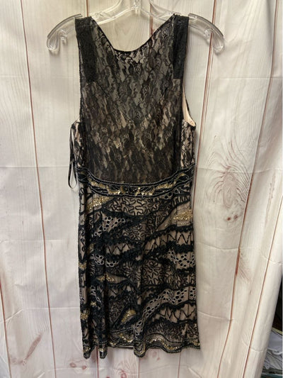 Sue Wong Women's Size 12 Black & Beige Lace Dress