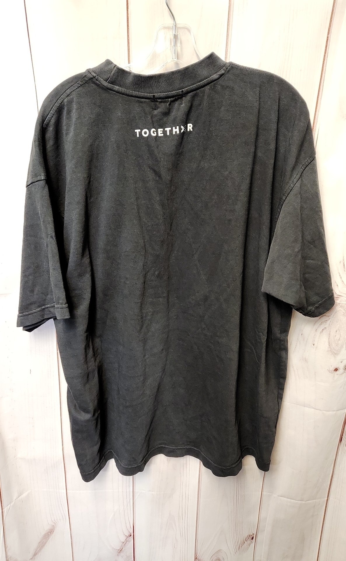 Together Women's Size XL Black Short Sleeve Top
