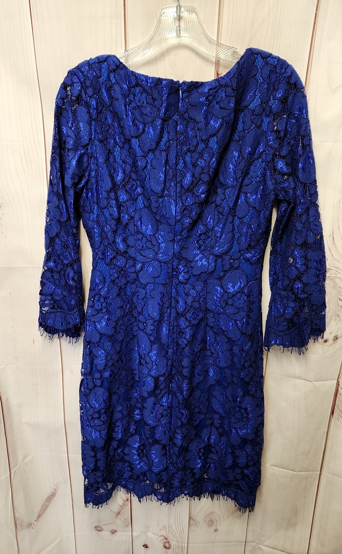 Badgley Mischka Women's Size 6 Blue Floral Dress