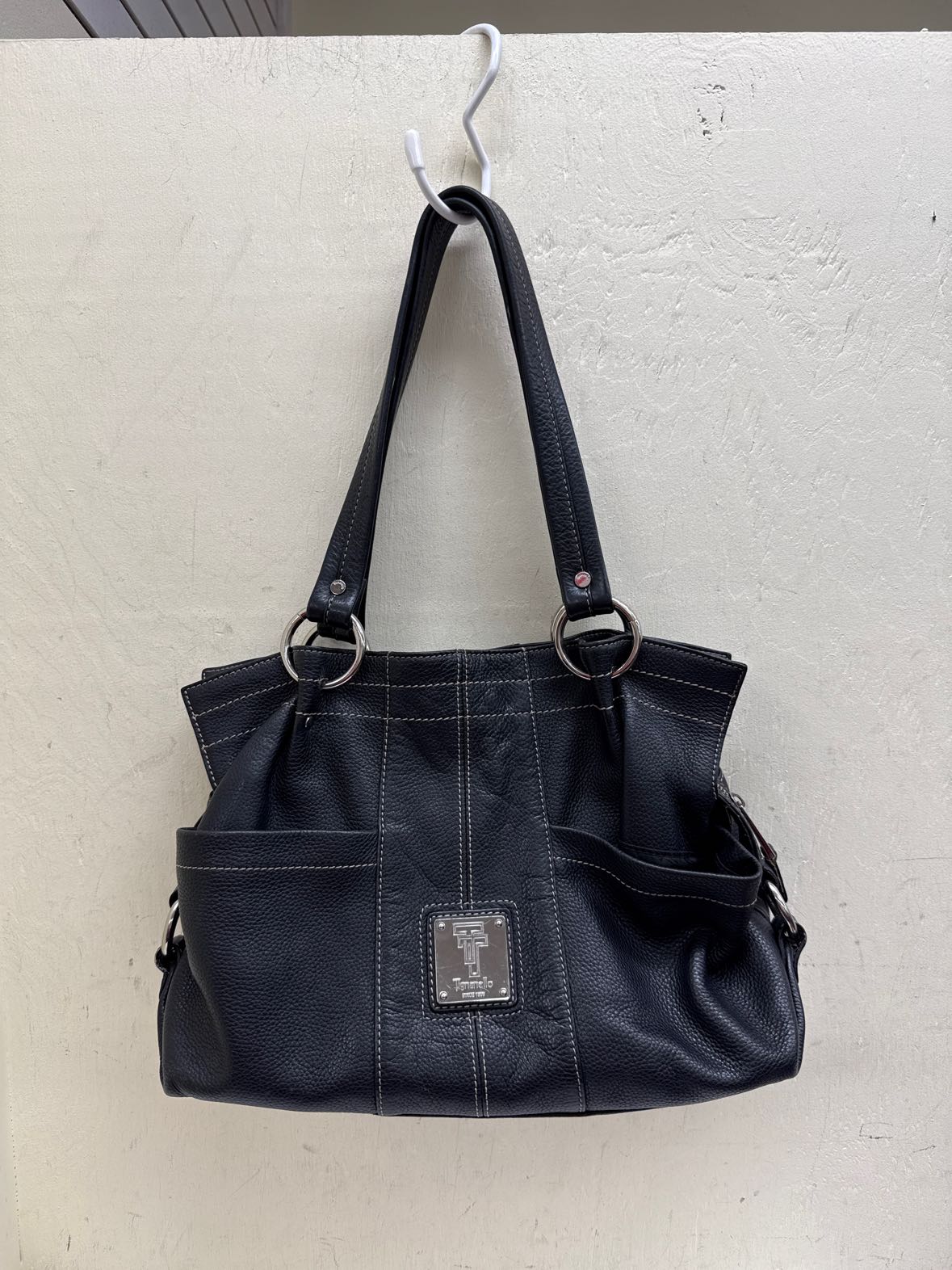 Tignanello Black Leather Purse Bag
