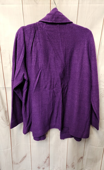 Chico's Women's Size 3 = US XL Purple Cardigan