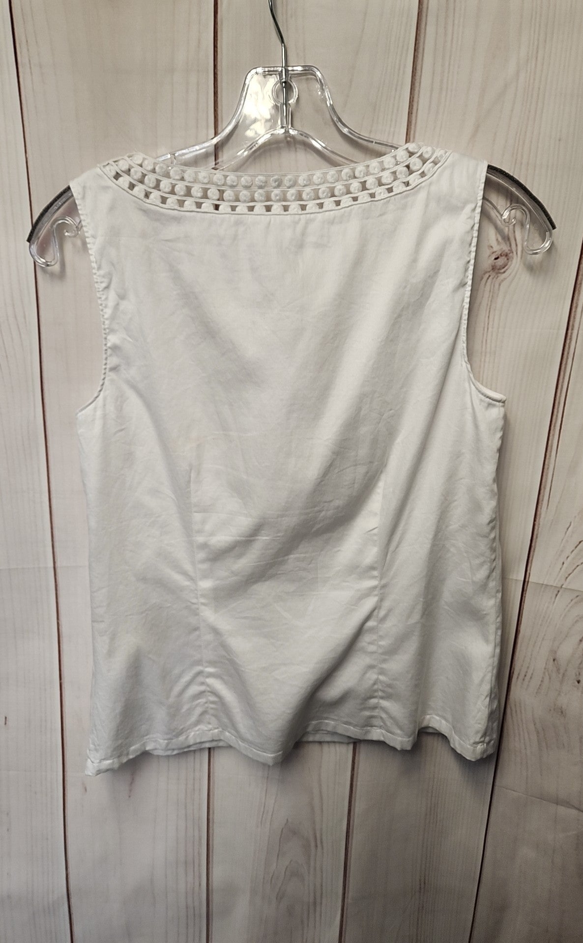 Ann Taylor Women's Size 4 Petite White Sleeveless Top