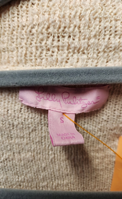 Lilly Pulitzer Women's Size S Beige Cardigan