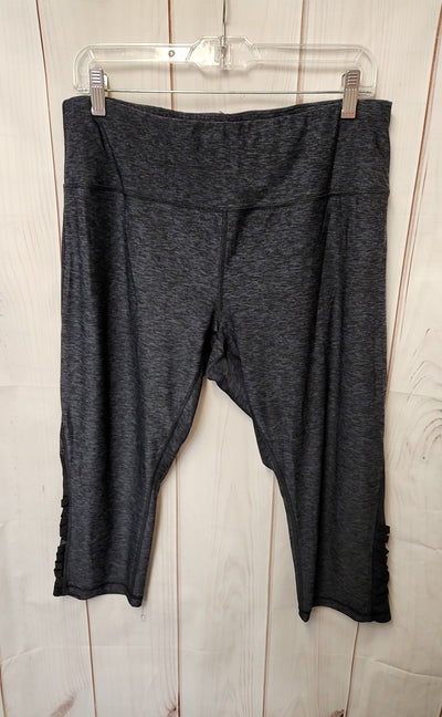 Rbx Women's Size 1X Black Active Capris