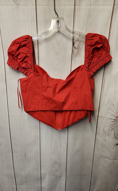 Pretty Little Thing Women's Size 4 Red Short Sleeve Top