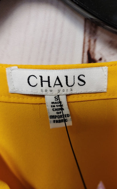 Chaus Women's Size S Yellow 3/4 Sleeve Top