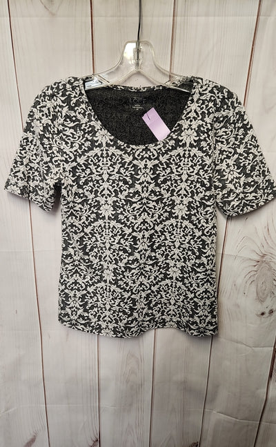 Loft Women's Size S Petite Gray Short Sleeve Top