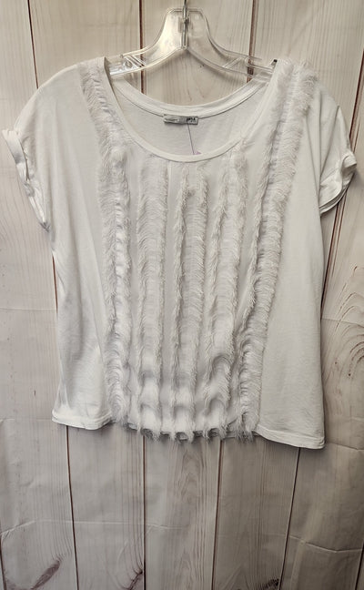 Zara Women's Size S White Short Sleeve Top