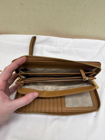 Michael Kors Brown Leather Wristlet