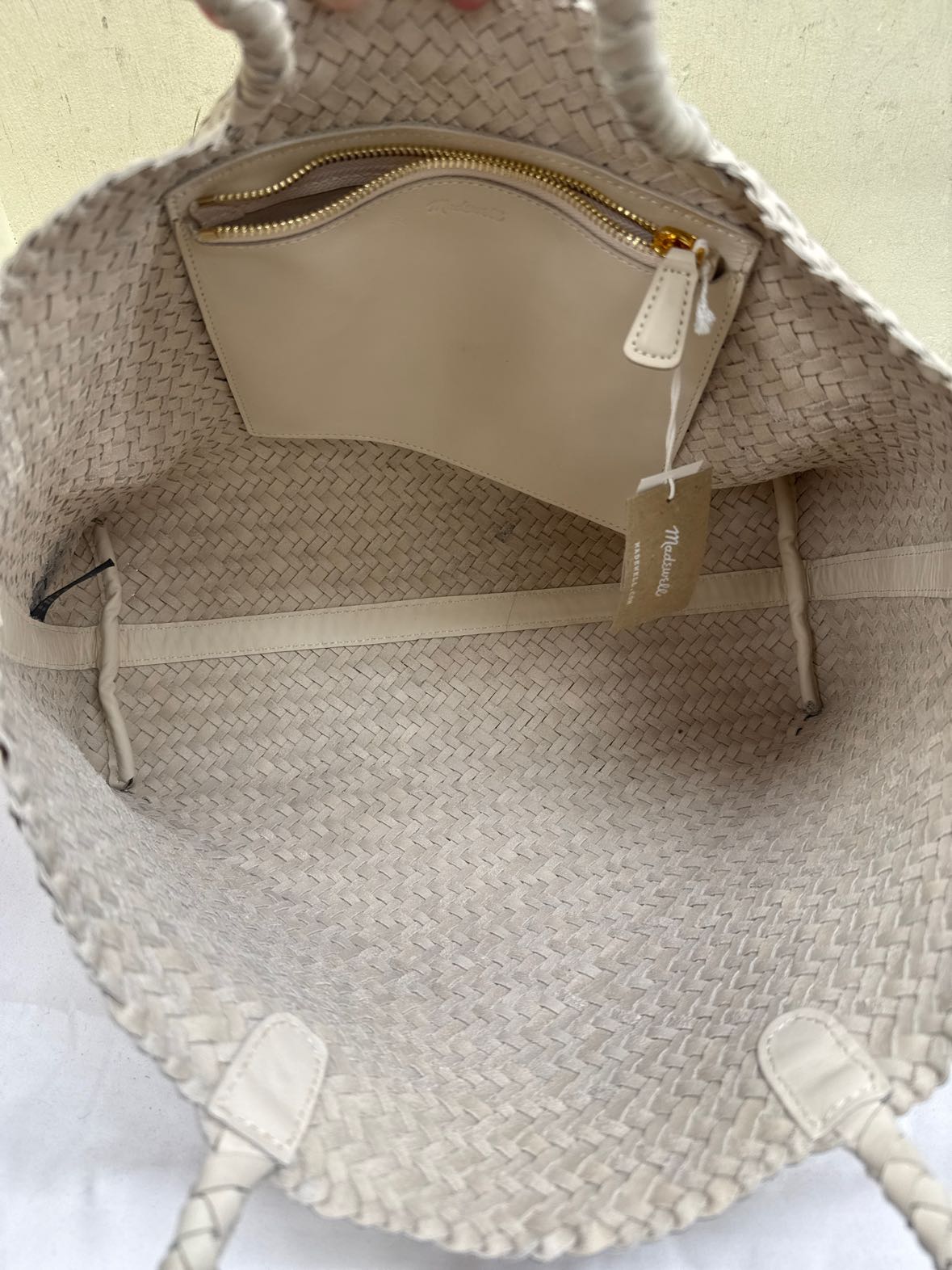 NWT Madewell White Tote Bag