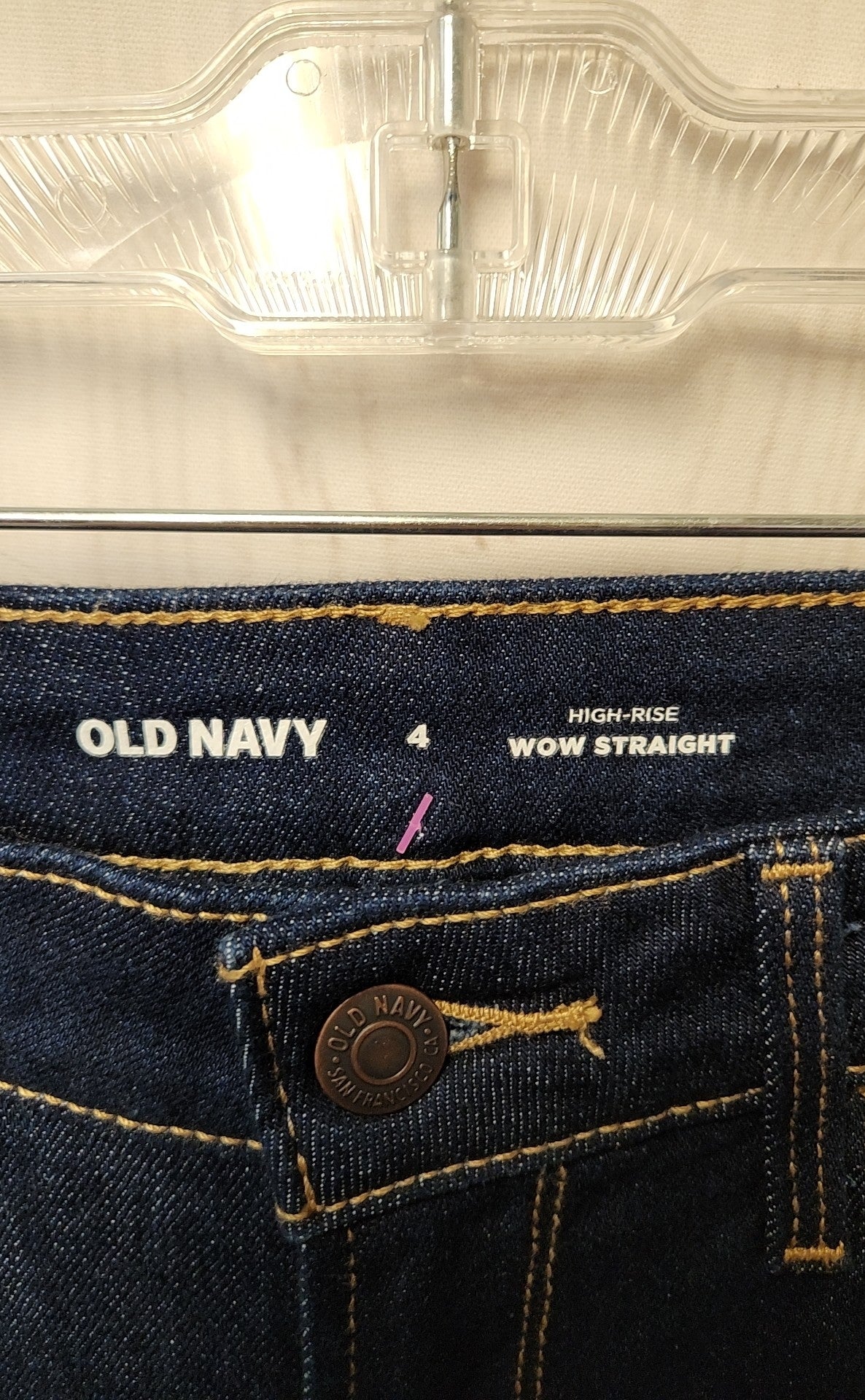 Old Navy Women's Size 27 (3-4) Blue Jeans High Rise Wow Straight