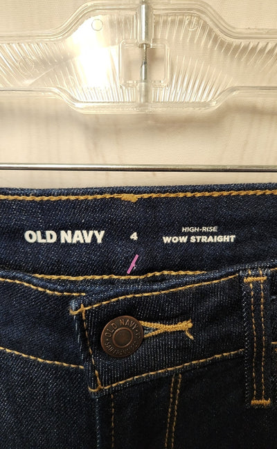 Old Navy Women's Size 27 (3-4) Blue Jeans High Rise Wow Straight