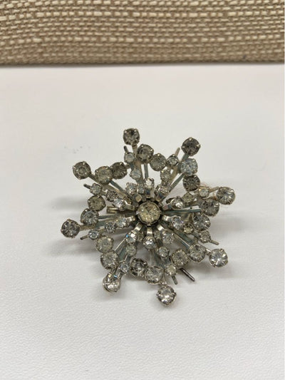 Silver Snowflake Brooch Pin