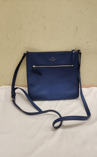 Kate Spade Blue Leather Crossbody Purse Bag