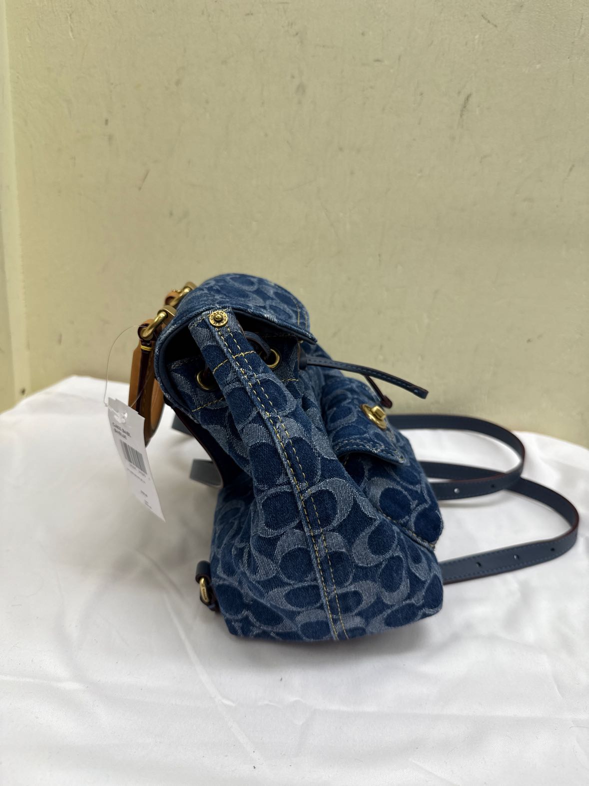 NWT Coach CJ833 Riya Backpack 21 In Signature Denim Blue  Backpack