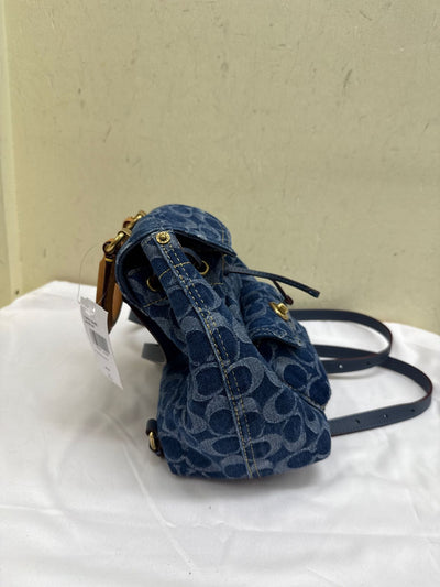 NWT Coach CJ833 Riya Backpack 21 In Signature Denim Blue  Backpack