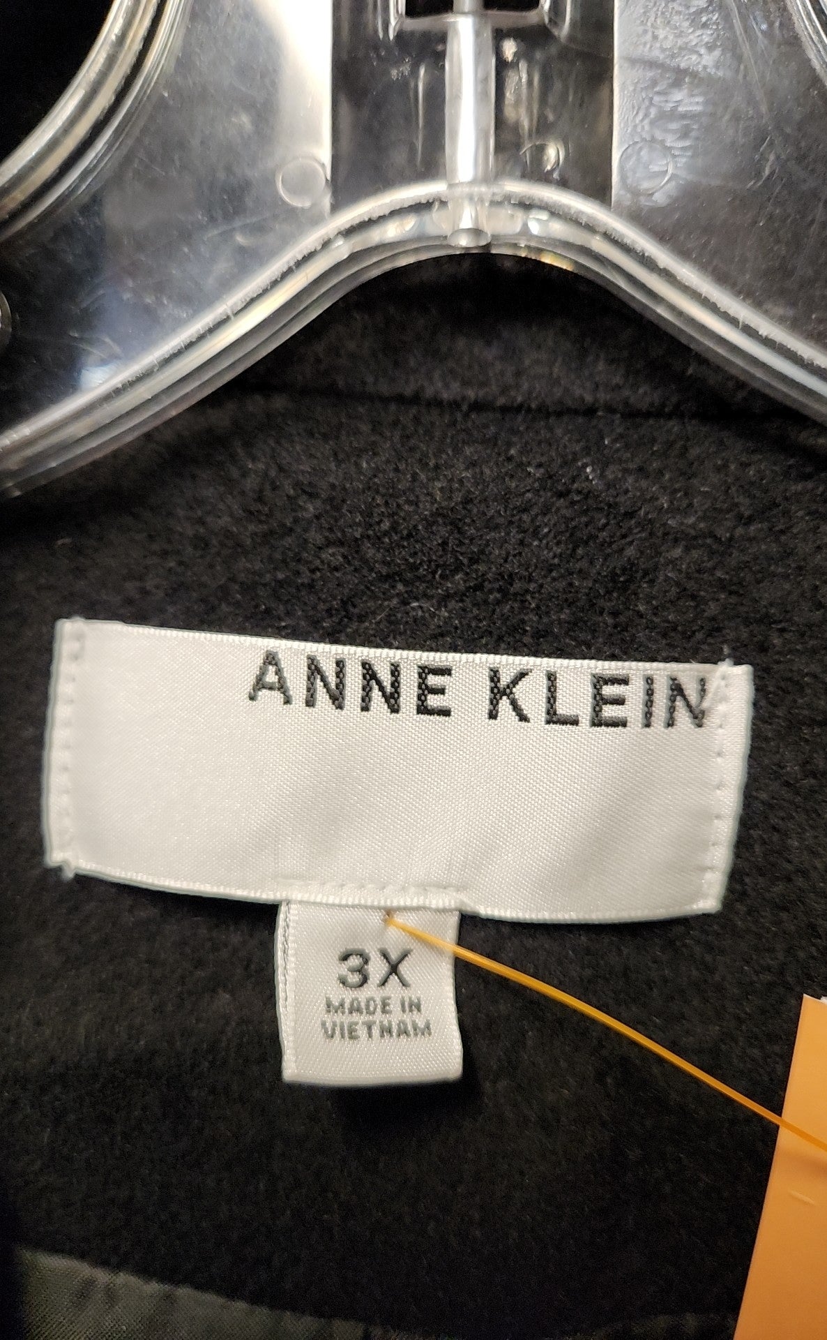 NWT Anne Klein Women's Size 3X Black Coat