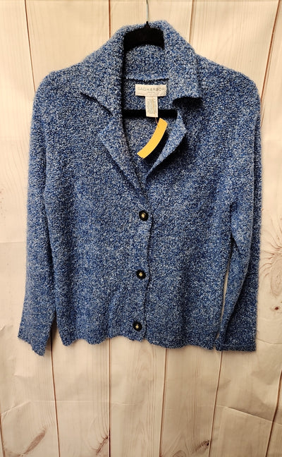 Sag Harbor Women's Size M Petite Blue Cardigan
