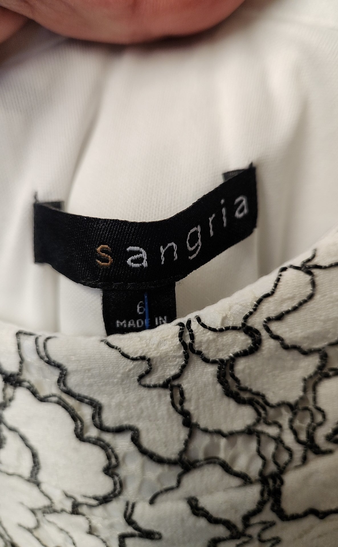 Sangria Women's Size 6 White & Black Floral Jumpsuit