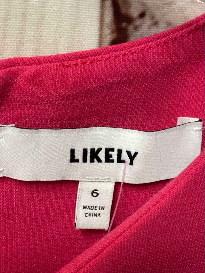 Likely Women's Size 6 Pink Dress