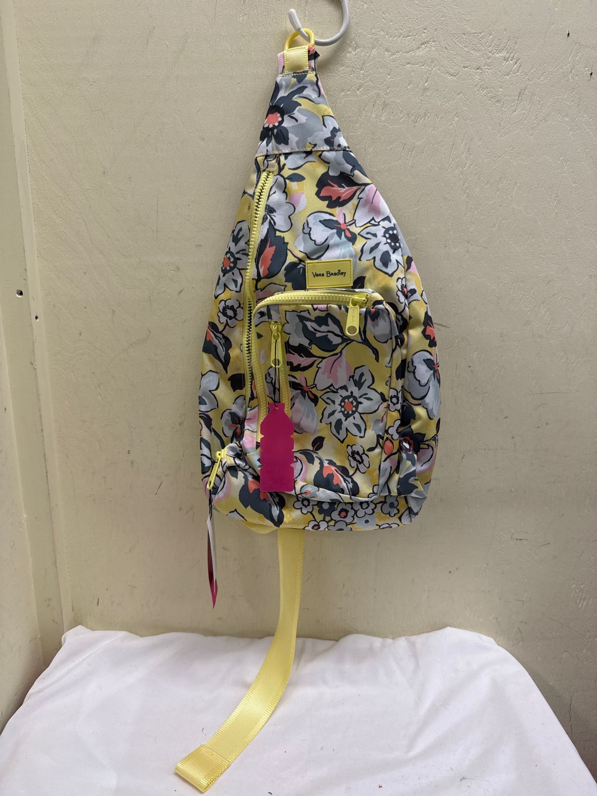 NWT Vera Bradley Yellow Reactive Sling Backpack