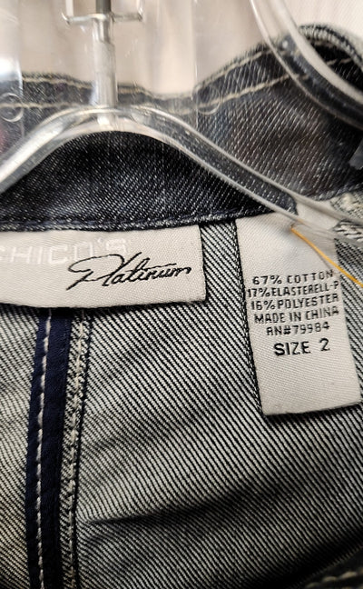 Chico's Women's Size 2 = US L Blue Jacket