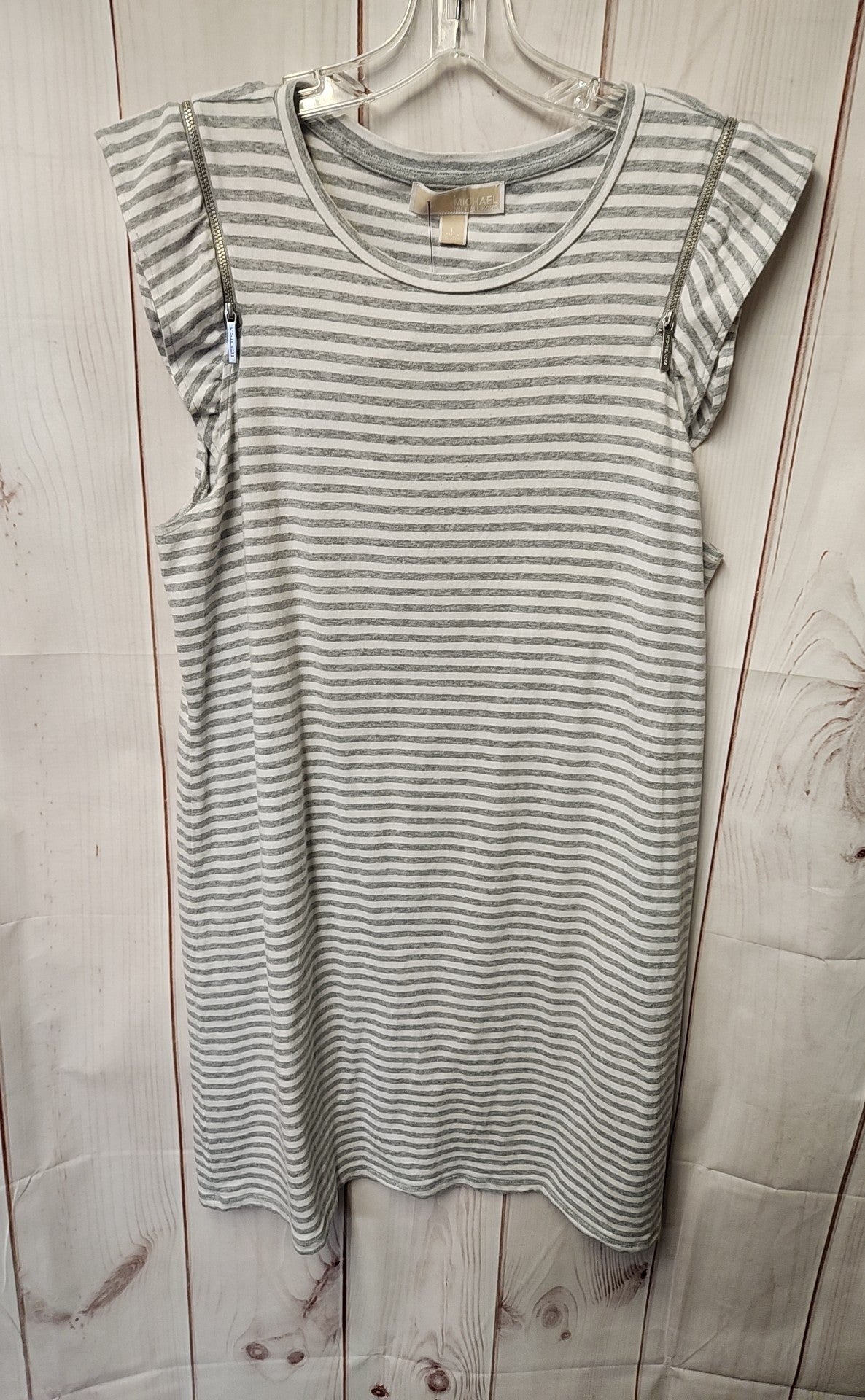 Michael Kors Women's Size L White & Gray Dress
