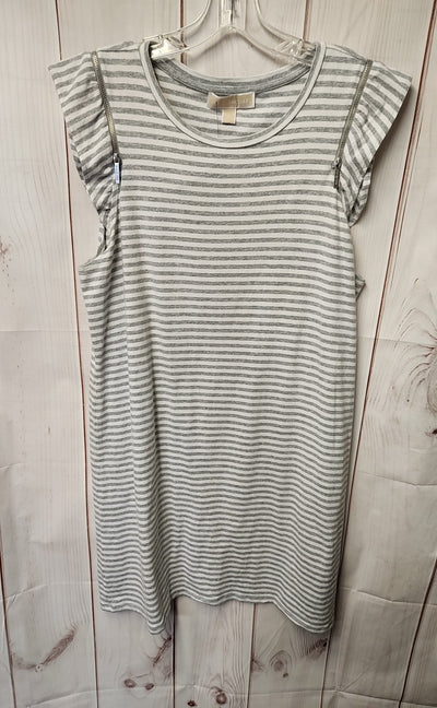 Michael Kors Women's Size L White & Gray Dress
