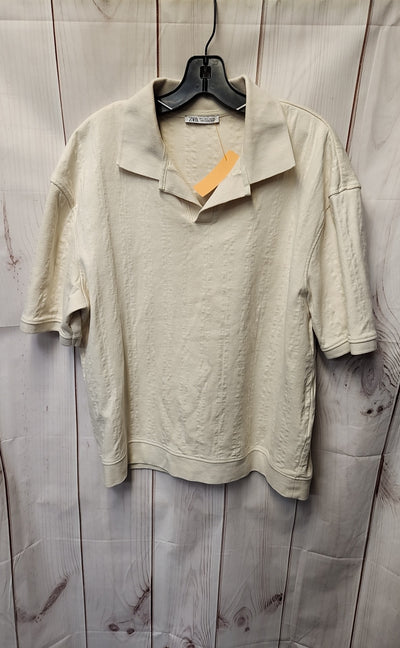 Zara Men's Size L White Shirt
