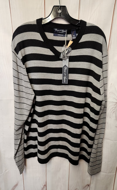 NWT Davis & Squire Men's Size XXL Black & Gray Sweater