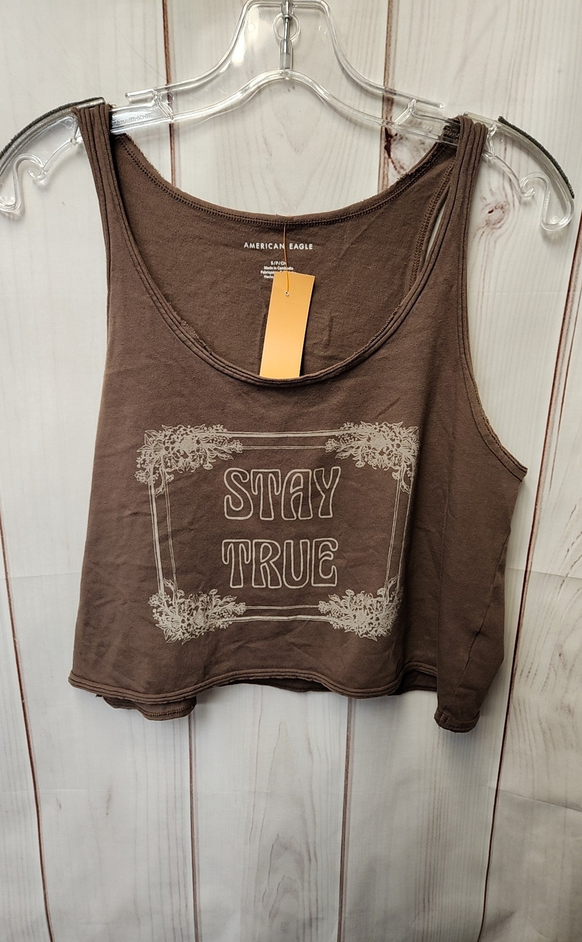 American Eagle Women's Size S Brown Sleeveless Top