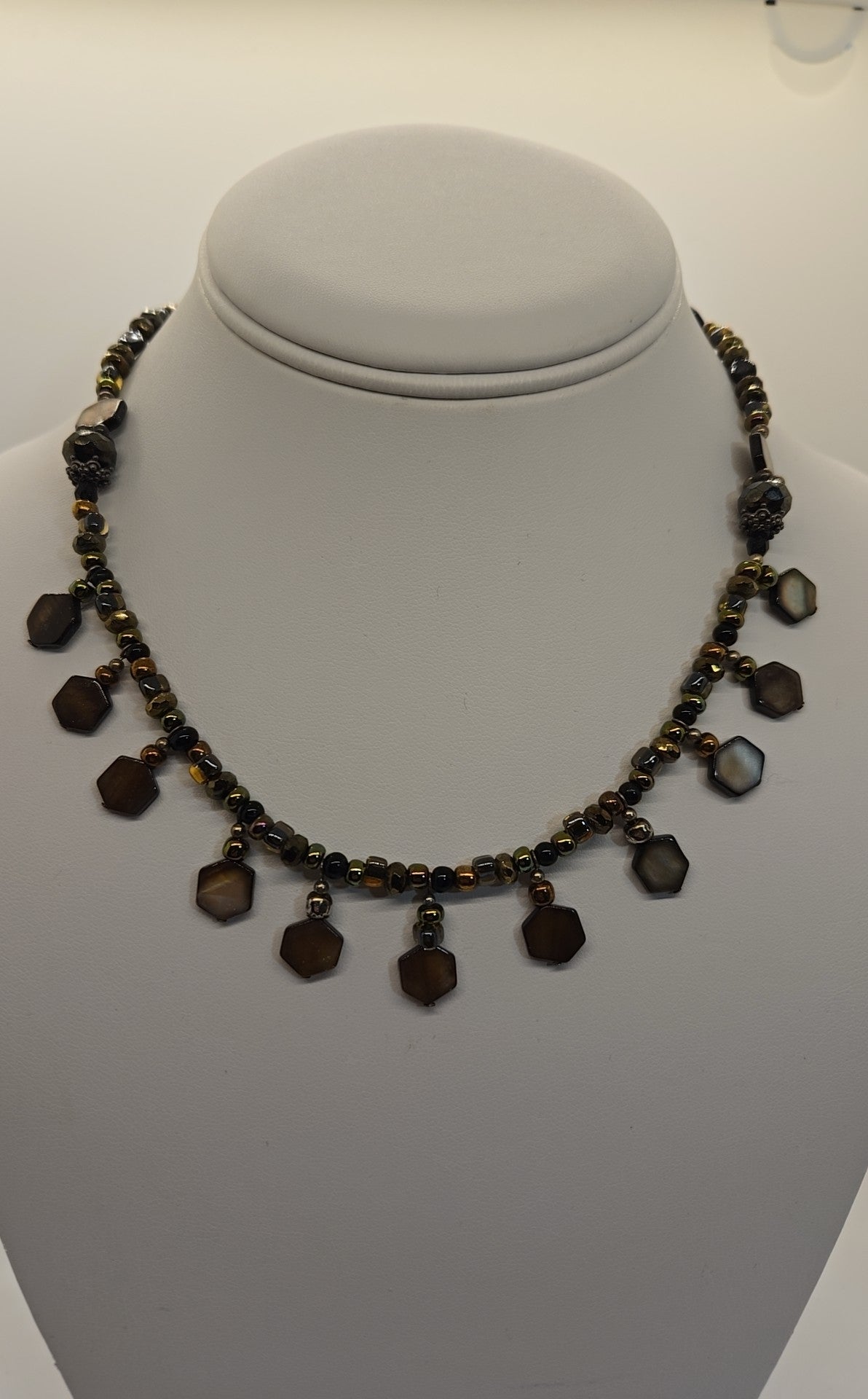 Black & Gold Beaded Necklace