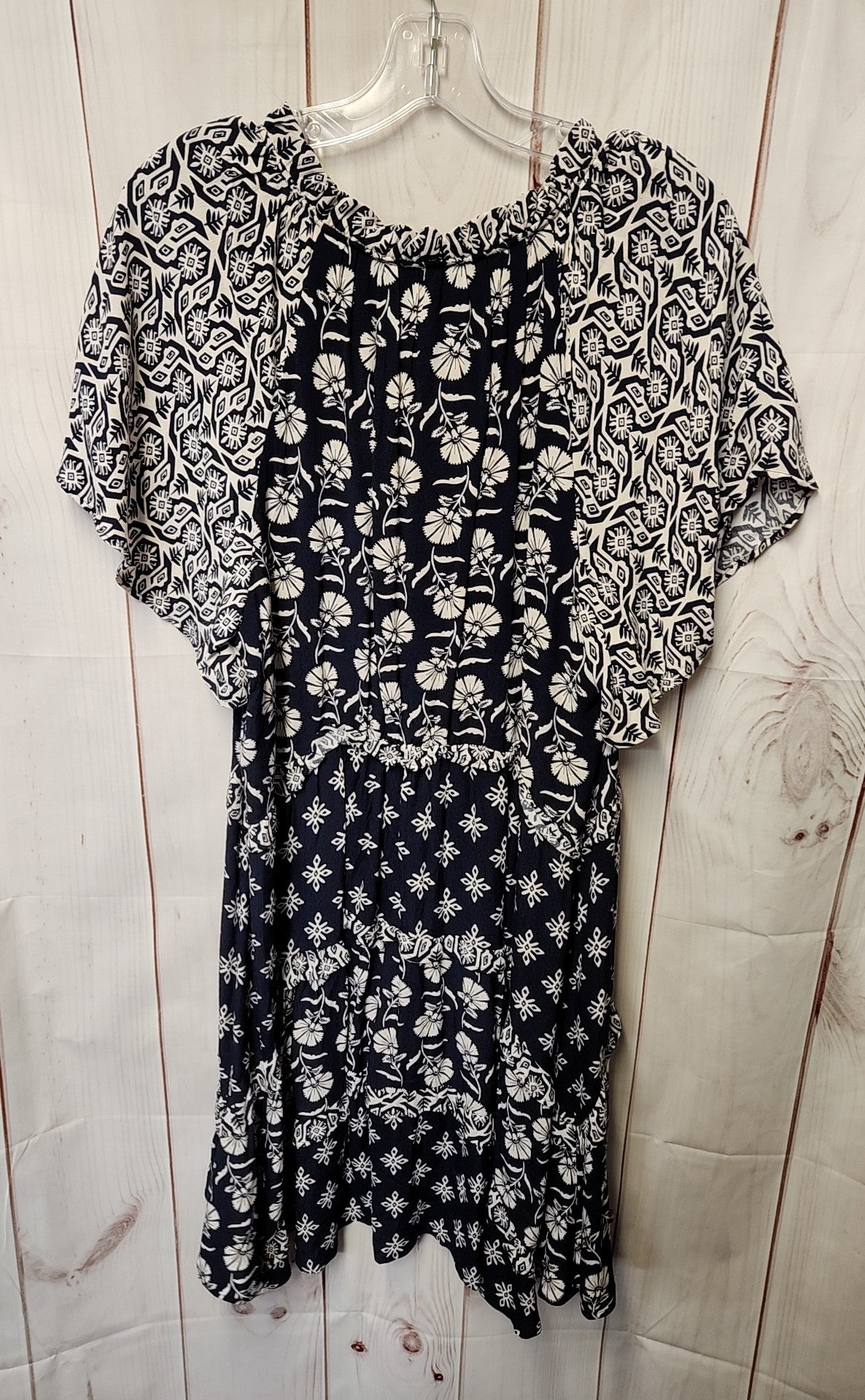 Anthropologie Women's Size L Navy Floral Dress