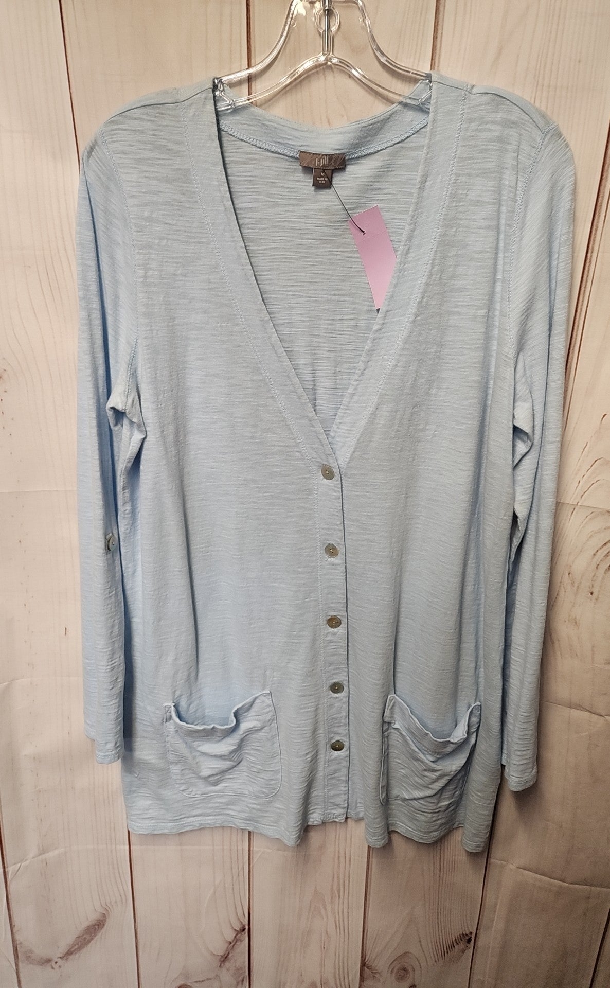J Jill Women's Size M Light Blue Cardigan
