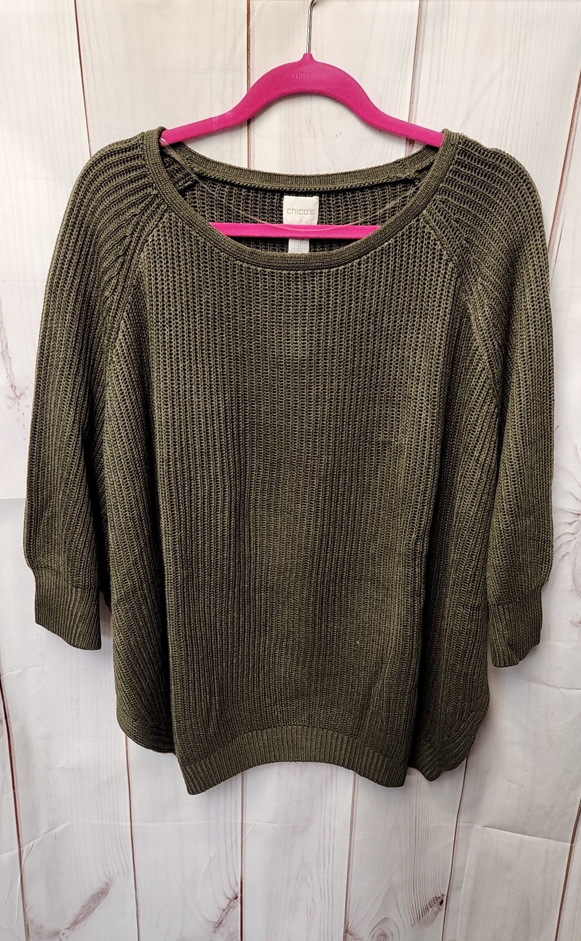 Chico's Women's Size 3 = US XL Green Sweater