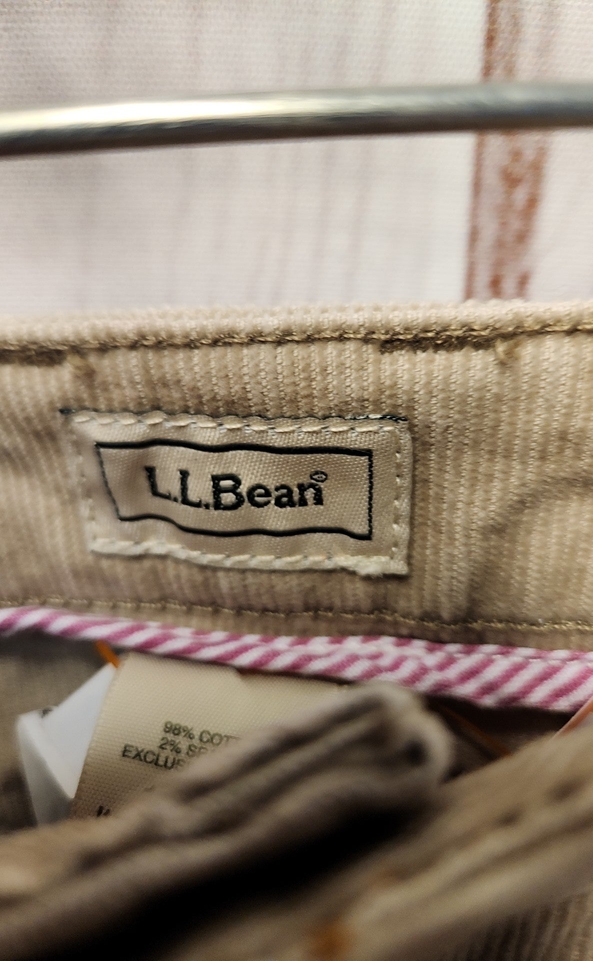 LL Bean Women's Size 10 Beige Corduroy Skirt