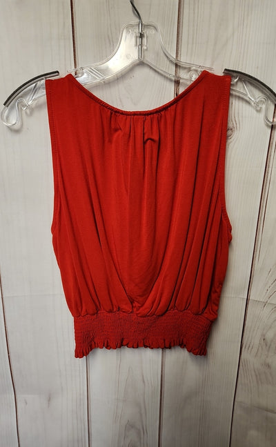 1. State Women's Size S Red Sleeveless Top