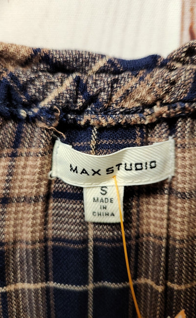 Max Studio Women's Size S Navy & Tan Dress