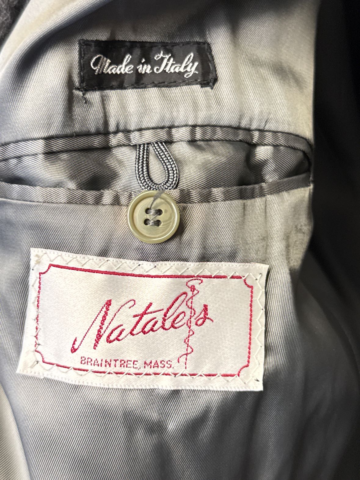 Natale's Men's Size 46 Gray Alpaca Blend Coat