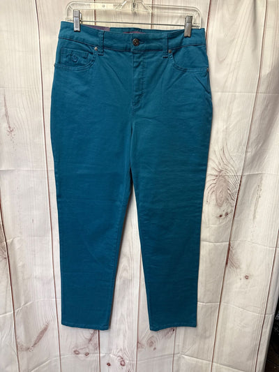 NWT Gloria Vanderbilt Women's Size 10 Teal Pants Amanda 2.0 Slim Leg