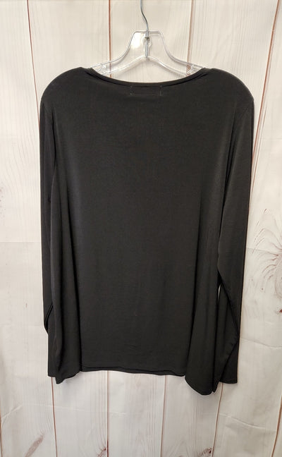 NWT Michael Kors Women's Size 2X Black Long Sleeve Top