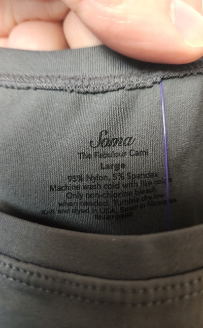Soma Women's Size L Gray Sleeveless Top