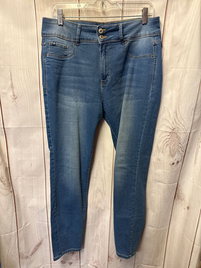 Curve Appeal Women's Size 31 (11-12) Blue Jeans Curve Creator High Rise Skinny