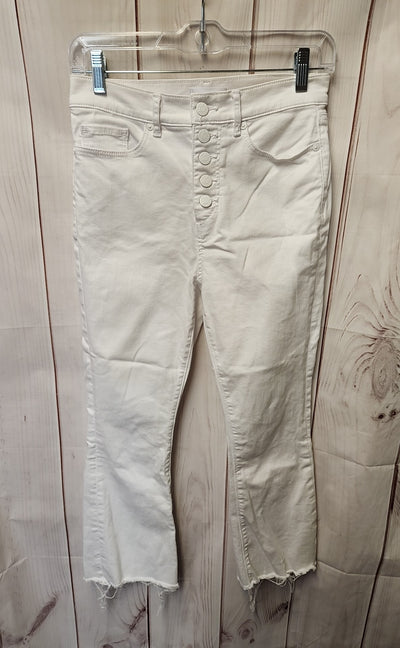 Loft Women's Size 26 (1-2) White Jeans The Kick Crop