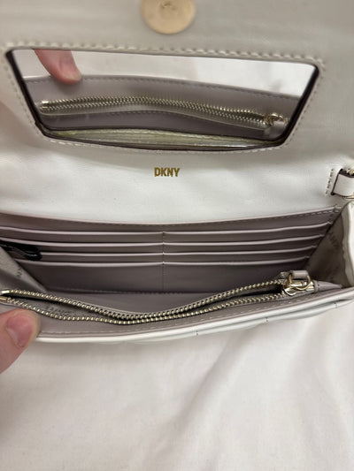 DKNY White Wristlet